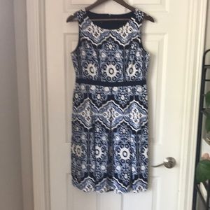 Talbots sleeveless fit and flare dress.